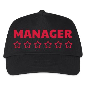 Manager / Chef / Arbeit / Job - Kinder Basecap - Schwarz - Vorne