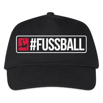#FUSSBALL - Kinder Basecap - Schwarz - Vorne