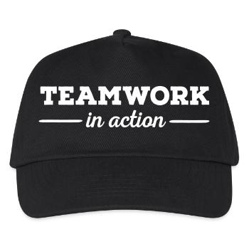 Teamwork - Kinder Basecap - Schwarz - Vorne