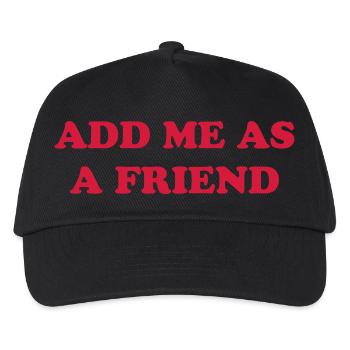 ADD ME AS A FRIEND - Kinder Basecap - Schwarz - Vorne