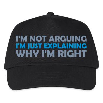 I m not arguing - Kids’ Baseball Cap - black - Front