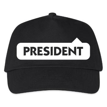 Präsident - Kinder Basecap - Schwarz - Vorne