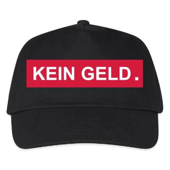 kein geld - Kinder Basecap - Schwarz - Vorne