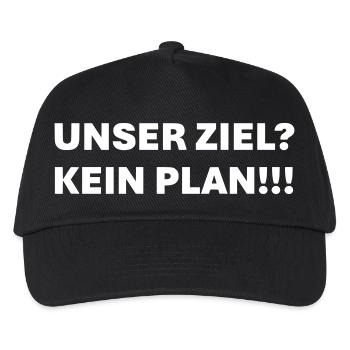 Unser Ziel kein Plan - Kinder Basecap - Schwarz - Vorne