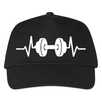 Herzschlag Bodybuilding Bodybuilding Fitness Sport - Kinder Basecap - Schwarz - Vorne