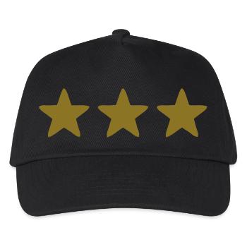 gold stars sterne - Kinder Basecap - Schwarz - Vorne