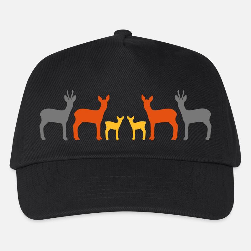 Rehe stehen zusammen vekt - Kinder Basecap - Schwarz