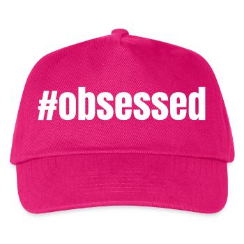 #obsessed | Motivation gift idea - Kids’ Baseball Cap - fuchsia - Front