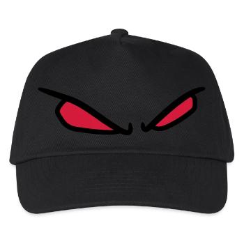 2 boese augen horror halloween rot leuchtend comic - Kinder Basecap - Schwarz - Vorne