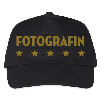 Fotograf Fotografin Foto Fotografie Kamera - Kinder Basecap - Schwarz - Vorne