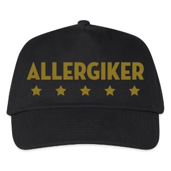 Allergiker Allergikerin Allergie Allergisch Pollen - Kinder Basecap - Schwarz - Vorne