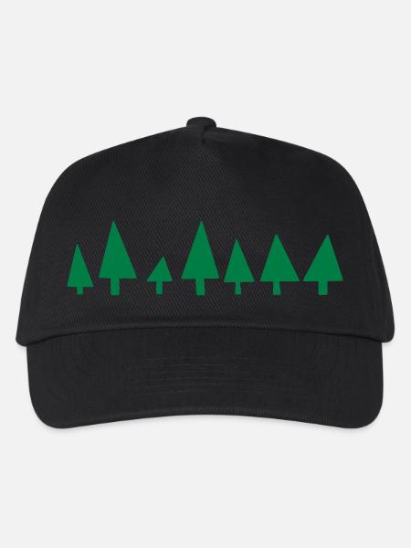 Tannenbaum - Kinder Basecap - Schwarz