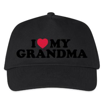 I love my grandma - Kinder Basecap - Schwarz - Vorne