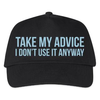 Take my advice - Kinder Basecap - Schwarz - Vorne