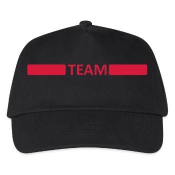 Team Linie - Kinder Basecap - Schwarz - Vorne
