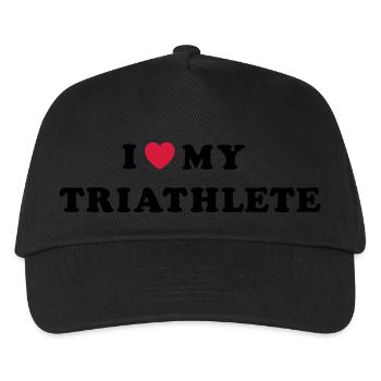 i love my triathlete - Kinder Basecap - Schwarz - Vorne