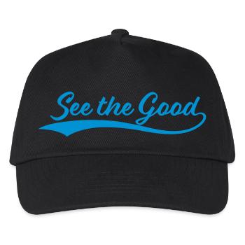 see the good Zitat - Kinder Basecap - Schwarz - Vorne