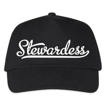 Stewardess - Kinder Basecap - Schwarz - Vorne