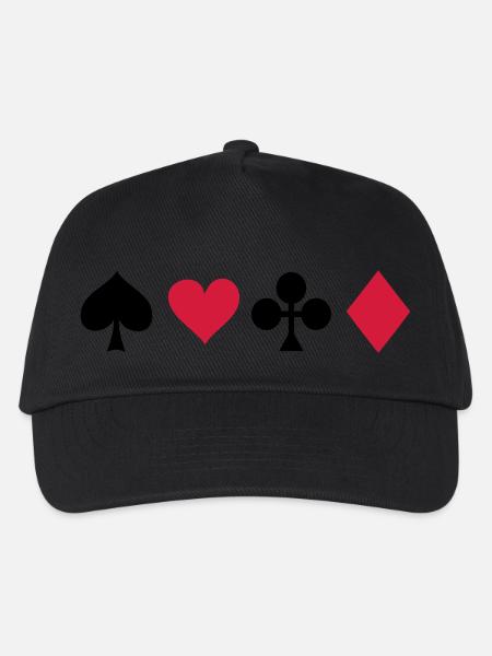 Poker - Kinder Basecap - Schwarz