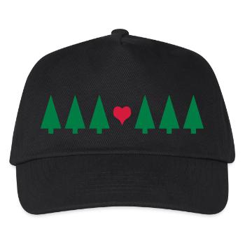 Christmas Tree Heart - Kids’ Baseball Cap - black - Front
