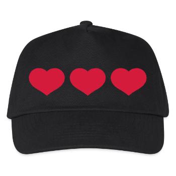 cœur coeur - Casquette de baseball Enfant - noir - Devant