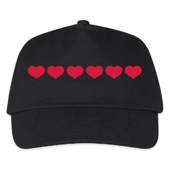 cœur coeur - Casquette de baseball Enfant - noir - Devant