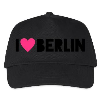 I Love Berlin - Kinder Basecap - Schwarz - Vorne