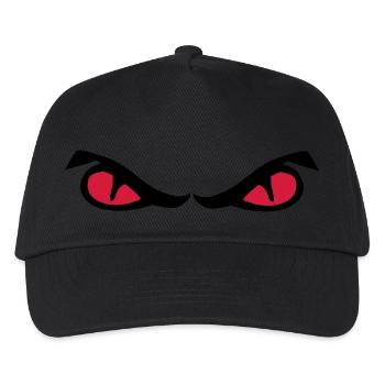 Augen - Kinder Basecap - Schwarz - Vorne