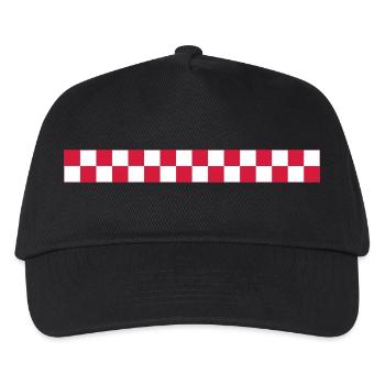 Kroatien Schachbrett - Kinder Basecap - Schwarz - Vorne
