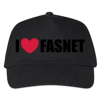 I love Fasnet - Kinder Basecap - Schwarz - Vorne