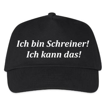 ich bin Schreiner! ich kann das! - Kinder Basecap - Schwarz - Vorne