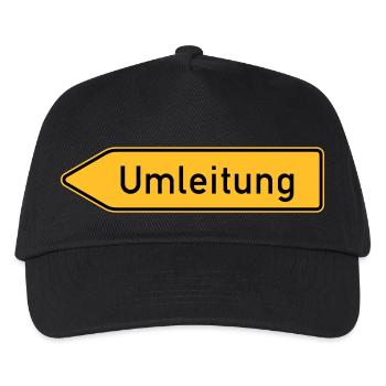 Umleitung Links - Kinder Basecap - Schwarz - Vorne