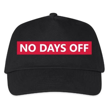 no days off - Kinder Basecap - Schwarz - Vorne