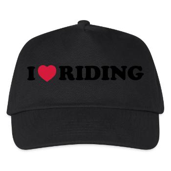 i love riding - Kids’ Baseball Cap - black - Front