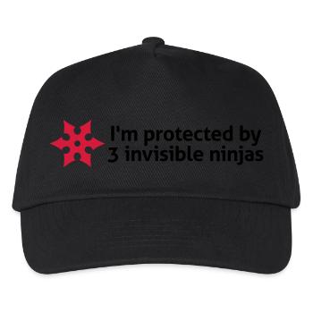 Je suis protégé par des ninjas invisibles! - Casquette de baseball Enfant - noir - Devant