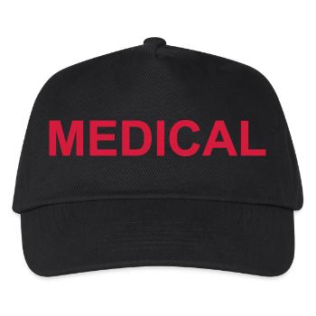 Medical Font Print - Kinder Basecap - Schwarz - Vorne