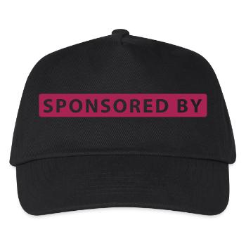 Sponsored by - Privat Marketing - Kinder Basecap - Schwarz - Vorne