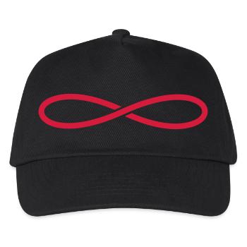 Symbol Unendlichkeit - Kinder Basecap - Schwarz - Vorne