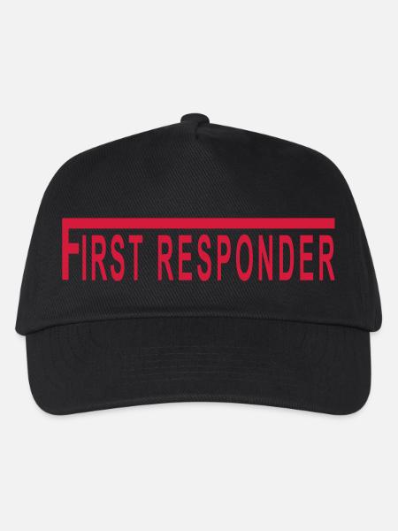 First Responder langes F - Kinder Basecap - Schwarz