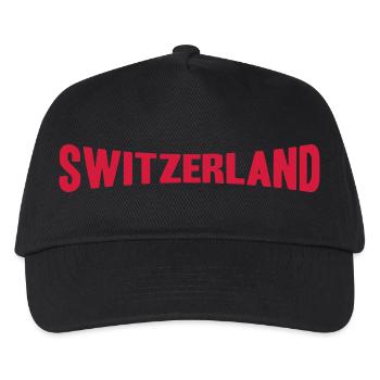 Switzerland Text Logo - Casquette de baseball Enfant - noir - Devant