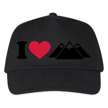 I love Mountains - Kids’ Baseball Cap - black - Front