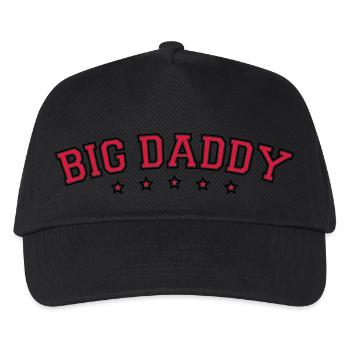 Fête des pères logo Big Daddy héros papa Vater - Casquette de baseball Enfant - noir - Devant