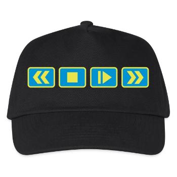 play_button_2_f2 - Kinder Basecap - Schwarz - Vorne