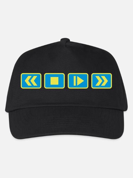 play_button_2_f2 - Kinder Basecap - Schwarz
