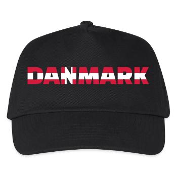 Dänemark - Kinder Basecap - Schwarz - Vorne