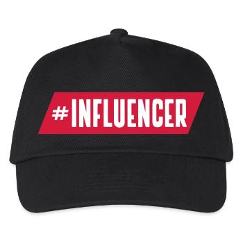 hashtag influencer - Kinder Basecap - Schwarz - Vorne