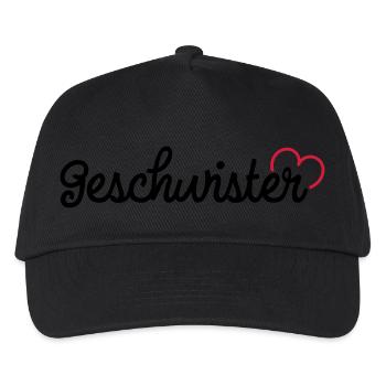 Geschwister - Kinder Basecap - Schwarz - Vorne