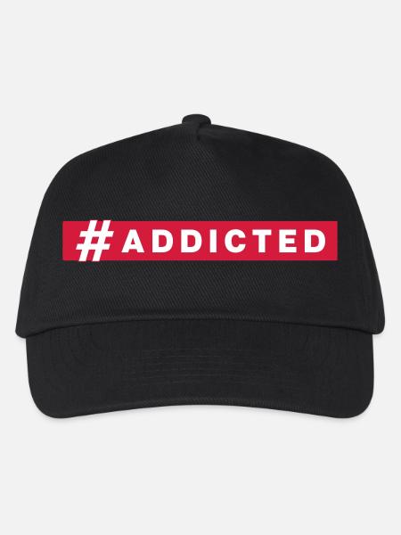#addicted - Kinder Basecap - Schwarz