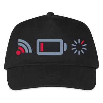 Keine Verbindung Batterie Logos - Kinder Basecap - Schwarz - Vorne