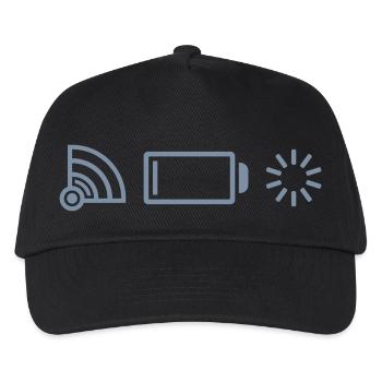 Logos keine Verbindung Batterie - Kinder Basecap - Schwarz - Vorne